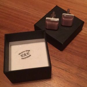 MURANO VAV Cufflinks Hand Made Italy w/Box